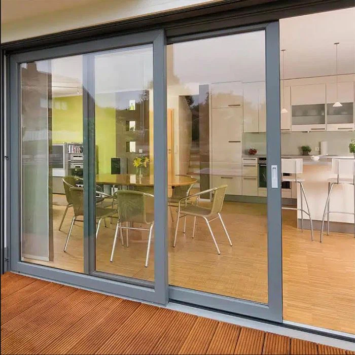 Portes de vidre corredisses d'alumini residencial